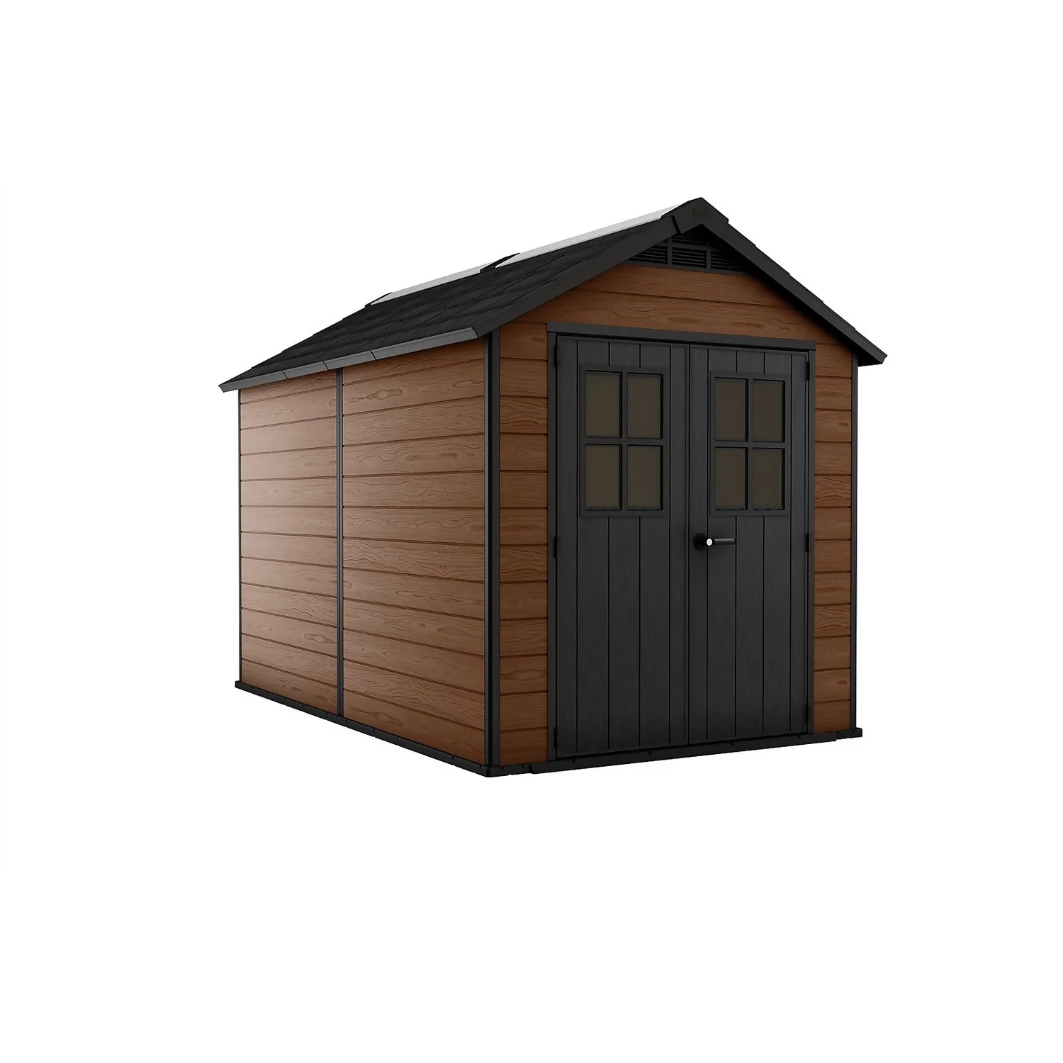 Keter Newton 7.5 X 11ft Outdoor Plastic Garden Storage Shed - Brown 3 Keter Newton 7.5 X 11ft Outdoor Plastic Garden Storage Shed - Brown