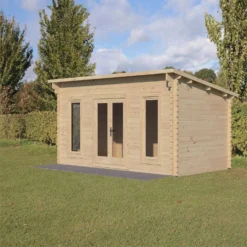 Forest Elmley 5.0m X 3.0m Log Cabin Double Glazed 34kg Polyester Felt, Plus Underlay - Installation Included -Lifetime Sales 12833118 1784833198699669