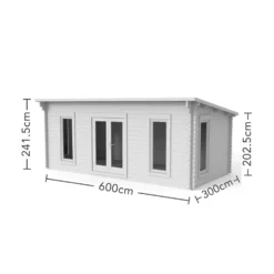 Forest Arley 6.0m X 3.0m Cabin Double Glazed 24kg Polyester Felt, No Underlay - Installation Included -Lifetime Sales 12833134 1624833200505432