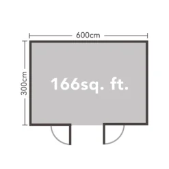 Forest Arley 6m X 3m Cabin Double Glazed 34kg Polyester Felt, Plus Underlay - Installation Included -Lifetime Sales 12833135 1784845841795176