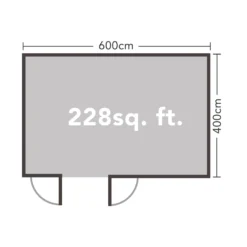 Forest Blakedown 6.0m X 4.0m Log Cabin Double Glazed 24kg Polyester Felt, Plus Underlay - Installation Included -Lifetime Sales 12833146 5634833199555263