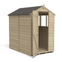 Forest 6 X 4ft Overlap Pressure Treated Apex Shed- 4 Window -Lifetime Sales 12833289 2114833201898266