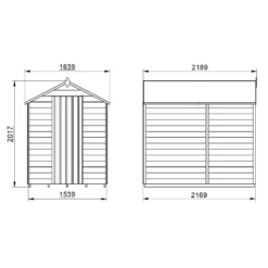 Forest 7 X 5ft Overlap Pressure Treated 7x5 Apex Shed - No Window -Lifetime Sales 12833292 9974833195274716
