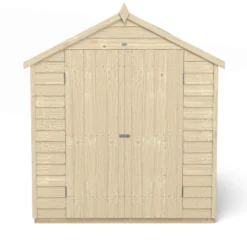 Forest 8 X 6ft Overlap Pressure Treated Apex Shed - Double Door 4 Windows -Lifetime Sales 12833293 5254833197690745