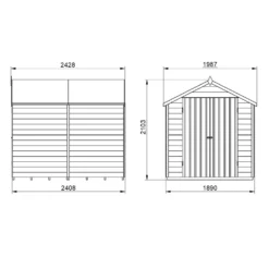 Forest 8 X 6ft Overlap Pressure Treated Apex Shed - Double Door No Windows -Lifetime Sales 12833294 4814833197339820