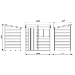 Forest 6 X 4ft Overlap Pressure Treated Pent Shed -incl. Installation -Lifetime Sales 12833306 1064833202305090