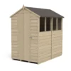Forest 6 X 4ft Overlap Pressure Treated Apex Shed- 4 Window- Incl. Installation -Lifetime Sales 12833309 1364831944008097