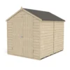 Forest 8 X 6ft Overlap Pressure Treated Apex Shed - Double Door No Windows - Incl. Installation -Lifetime Sales 12833315 1874831965571731