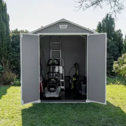 Keter Manor 6 X 8ft Outdoor Garden Apex Storage Shed - Grey -Lifetime Sales 12840573 2035036178812256