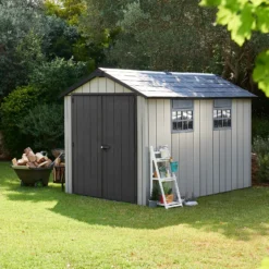 Keter Oakland 7.5 X 11ft Outdoor Garden Apex Storage Shed - Grey -Lifetime Sales 12840580 1325036179832130