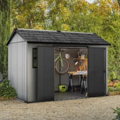 Keter Oakland 11 X 7.5ft Outdoor Garden Apex Storage Shed - Grey -Lifetime Sales 12840588 2825036179562211