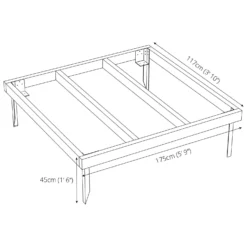 Mercia 6x4ft Pressure Treated Wooden Shed Base -Lifetime Sales 12842215 9314833193629561