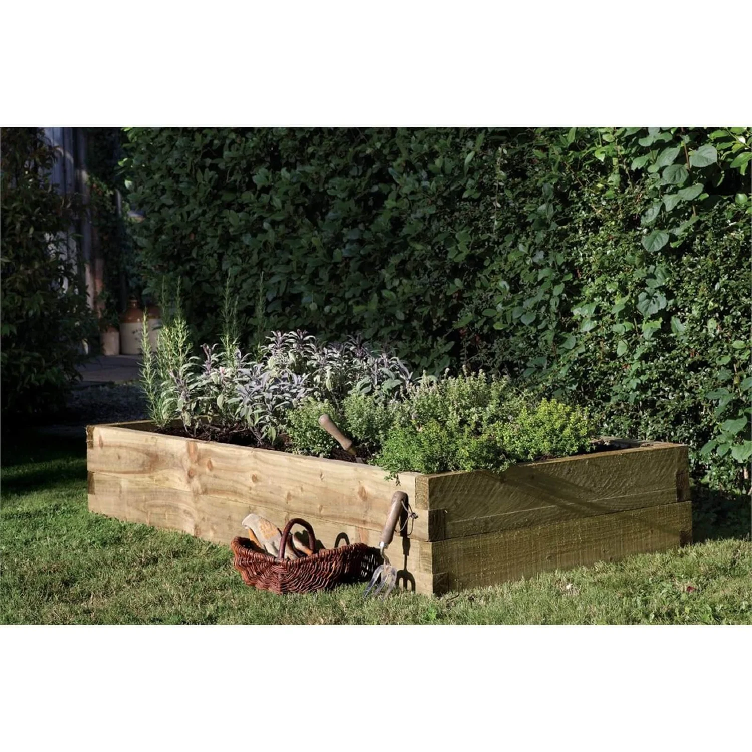 Forest Caledonian Wooden Raised Bed 180 X 90cm 3 Forest Caledonian Wooden Raised Bed 180 X 90cm