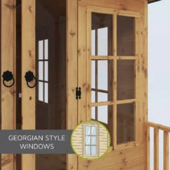 Country Living Tuxford 8 X 8ft Premium Traditional Summerhouse Painted + Installation - Aurora Green -Lifetime Sales 12876022 2915040028467585