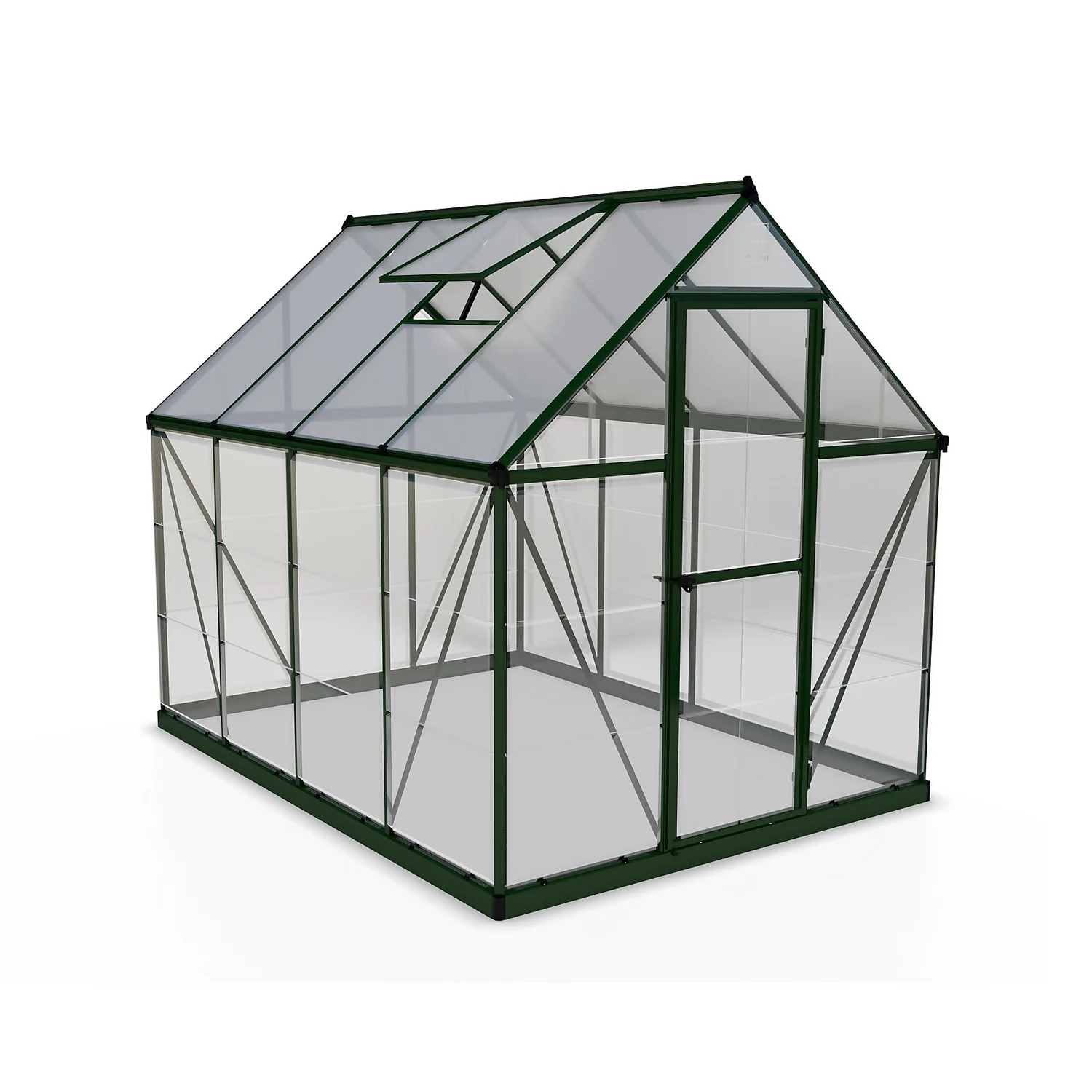 Palram Canopia Hybrid 6 X 8ft Green Greenhouse 3 Palram Canopia Hybrid 6 X 8ft Green Greenhouse