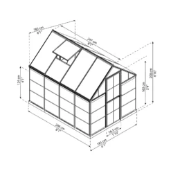 Palram Canopia Hybrid 6 X 8ft Green Greenhouse 11 Palram Canopia Hybrid 6 X 8ft Green Greenhouse -Lifetime Sales 12877500 1694853166039411