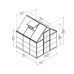 Palram Canopia Hybrid 6 X 6ft Silver Greenhouse -Lifetime Sales 12877510 1164853166026454