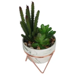 Artificial Succulent In Rose Gold Stand -Lifetime Sales 12879282 2904858348138452