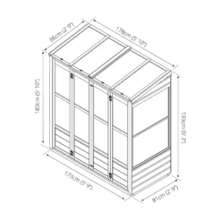 Country Living Durlston 6 X 3ft Traditional Tall Wall Greenhouse Painted + Installation - Thorpe Towers -Lifetime Sales 12881655 1654843878365241