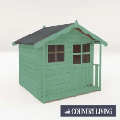 Country Living Wellow Playhouse Painted + Installation - Aurora Green