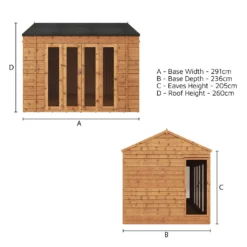 Country Living Hawksworth 10 X 8ft Summerhouse Painted + Installation - Aurora Green -Lifetime Sales 12881691 1635025527346549