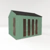 Country Living Hawksworth 10 X 8ft Summerhouse Painted + Installation - Aurora Green