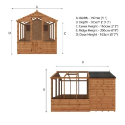 Country Living Grassthorpe 10 X 6ft Traditional Apex Greenhouse Combi Shed Painted + Installation - Aurora Green 15 Country Living Grassthorpe 10 X 6ft Traditional Apex Greenhouse Combi Shed Painted + Installation - Aurora Green -Lifetime Sales 12881727 1744976288162352