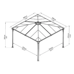 Palram - Canopia Palermo 3000 Garden Gazebo -Lifetime Sales 12883602 1284857059123592