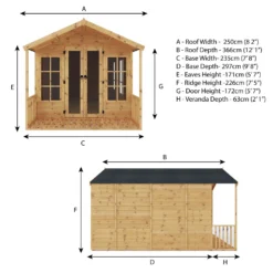 Mercia 12 X 8ft Traditional Summerhouse -Lifetime Sales 12884629 1805040028961424