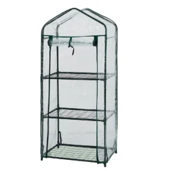 Saxon 3 Tier PVC Mini Greenhouse - 59 X 39 X 126 Cm