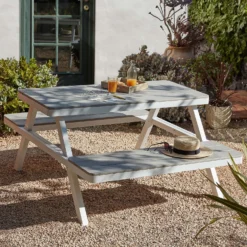Picnic Bench - White & Grey -Lifetime Sales 12885210 1454853415433776