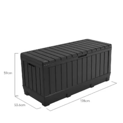 Keter Kentwood Outdoor Garden Storage Box 350L - Graphite -Lifetime Sales 12885762 1494899008656236