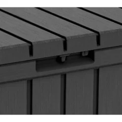 Keter Kentwood Outdoor Garden Storage Box 350L - Graphite -Lifetime Sales 12885762 7534899008598270