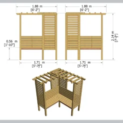 Shire Clematis Arbour - 6x6ft -Lifetime Sales 12887182 8334849862268618
