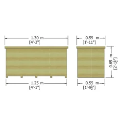 Shire Tongue & Groove Wooden Storage Box - 4x2ft -Lifetime Sales 12887189 1604851576664698