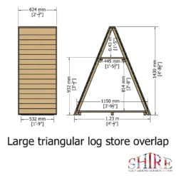 Shire Large Triangular Log Store -Lifetime Sales 12887195 9954851584676747