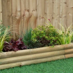 Forest Horizontal Log Garden Border Edging - 80cm -Lifetime Sales 12887248 4994917242400285