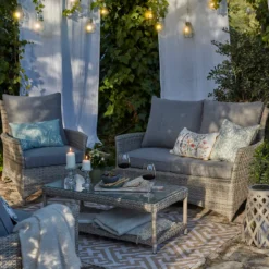 Florence 4 Seater Grey Rattan Garden Sofa Set -Lifetime Sales 12887803 6295061787155885