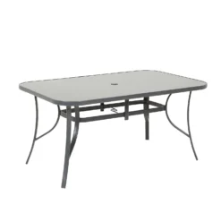 Rowly 6 Seater Garden Dining Set With Parasol -Lifetime Sales 12887808 5744843690412079