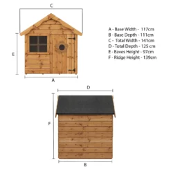 Mercia 4 X 4ft Snug Wooden Playhouse - Installation Included 18 Mercia 4 X 4ft Snug Wooden Playhouse - Installation Included -Lifetime Sales 12888284 1505027553301392