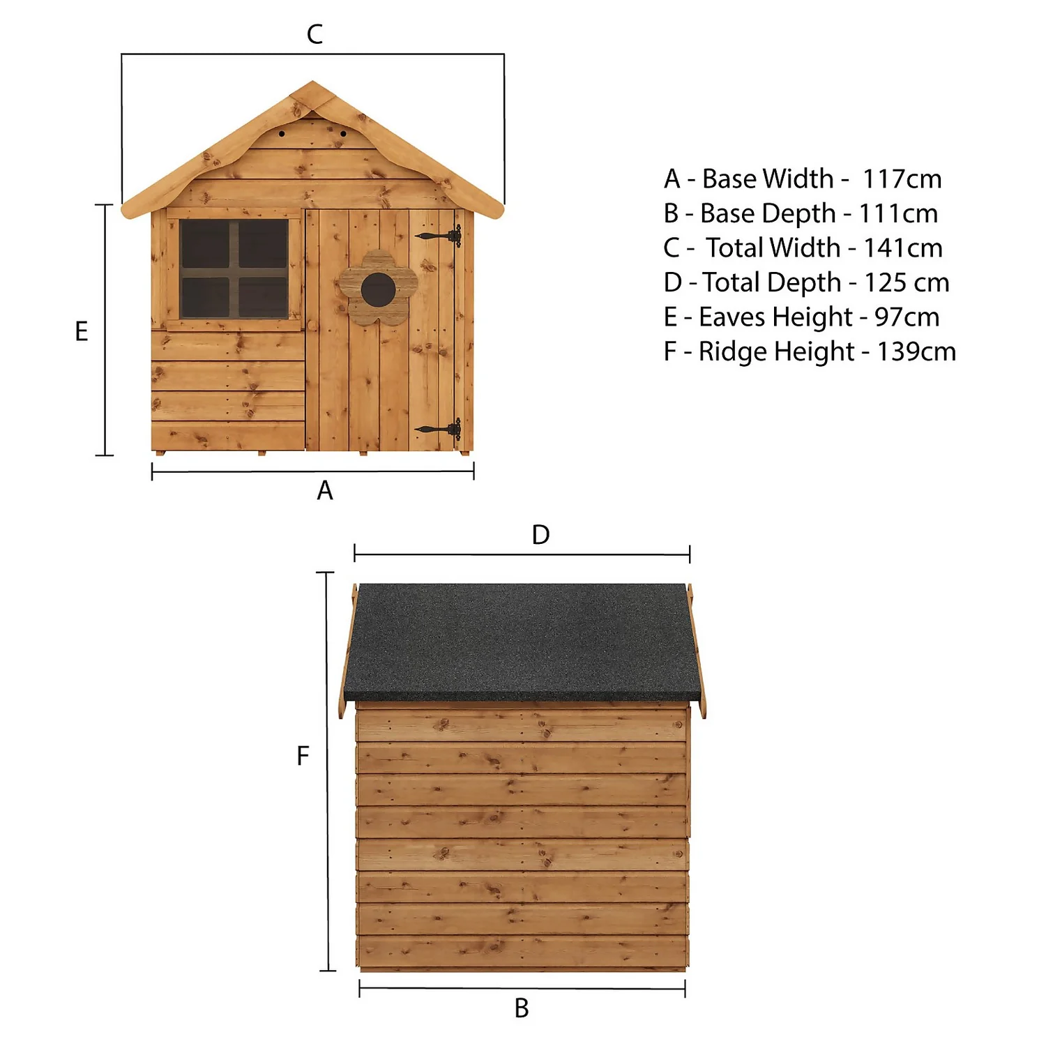 Mercia 4 X 4ft Snug Wooden Playhouse - Installation Included 10 Mercia 4 X 4ft Snug Wooden Playhouse - Installation Included - Image 8