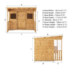 Mercia 5'9ft X 5'8ft Pent Style Wooden Playhouse -Lifetime Sales 12888294 1205019819136458