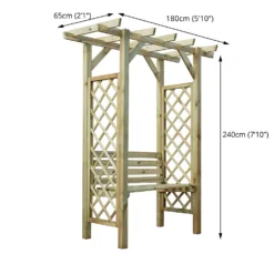 Mercia Pergola Seated Arbour -Lifetime Sales 12888303 1084884721489659