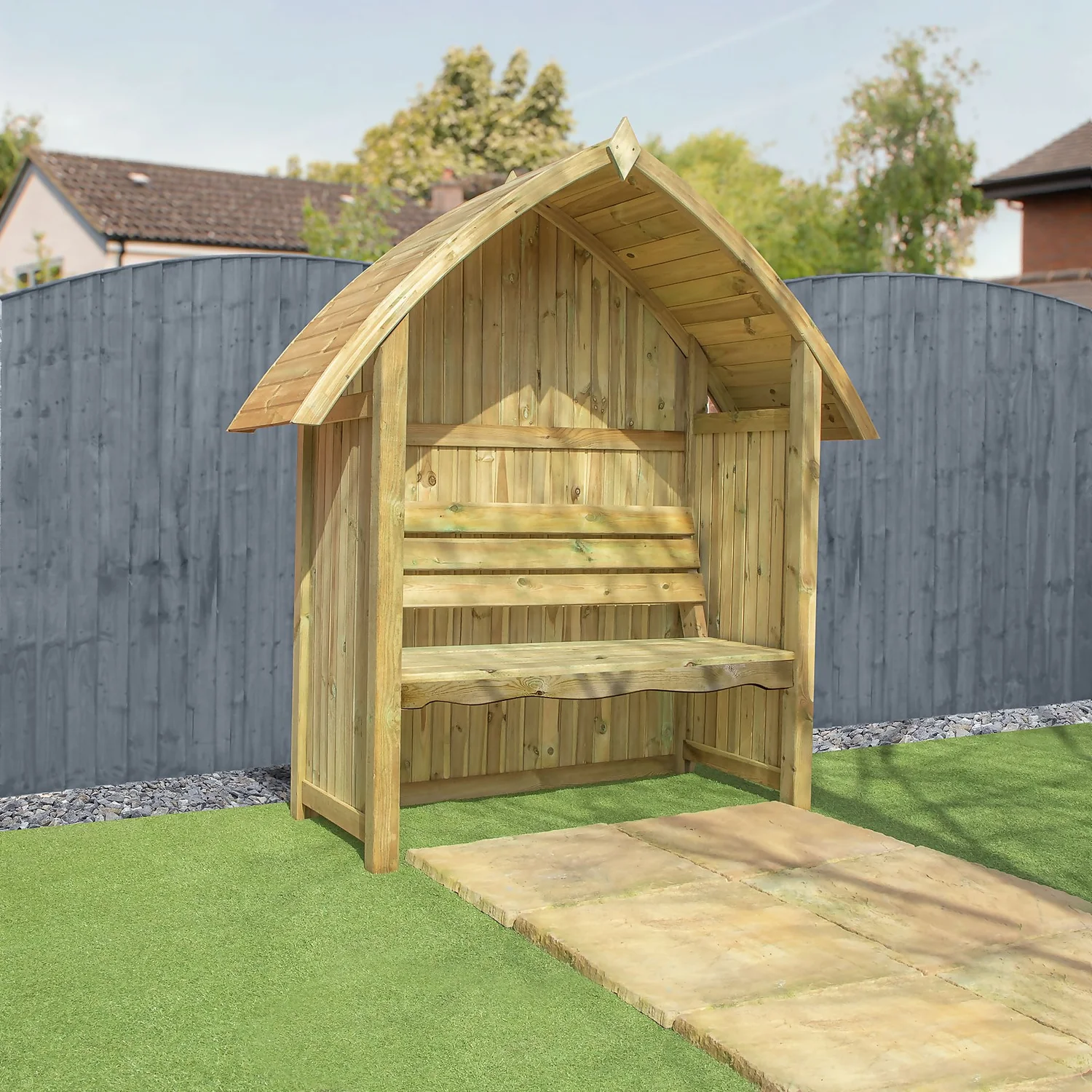 Mercia Arch Top Seated Arbour 7 Mercia Arch Top Seated Arbour - Image 5