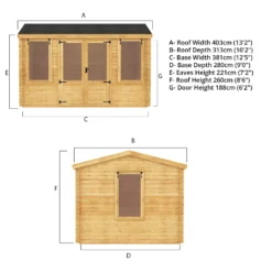 Mercia 4 X 3m 19mm Reverse Log Cabin -Lifetime Sales 12888463 4835023719151716
