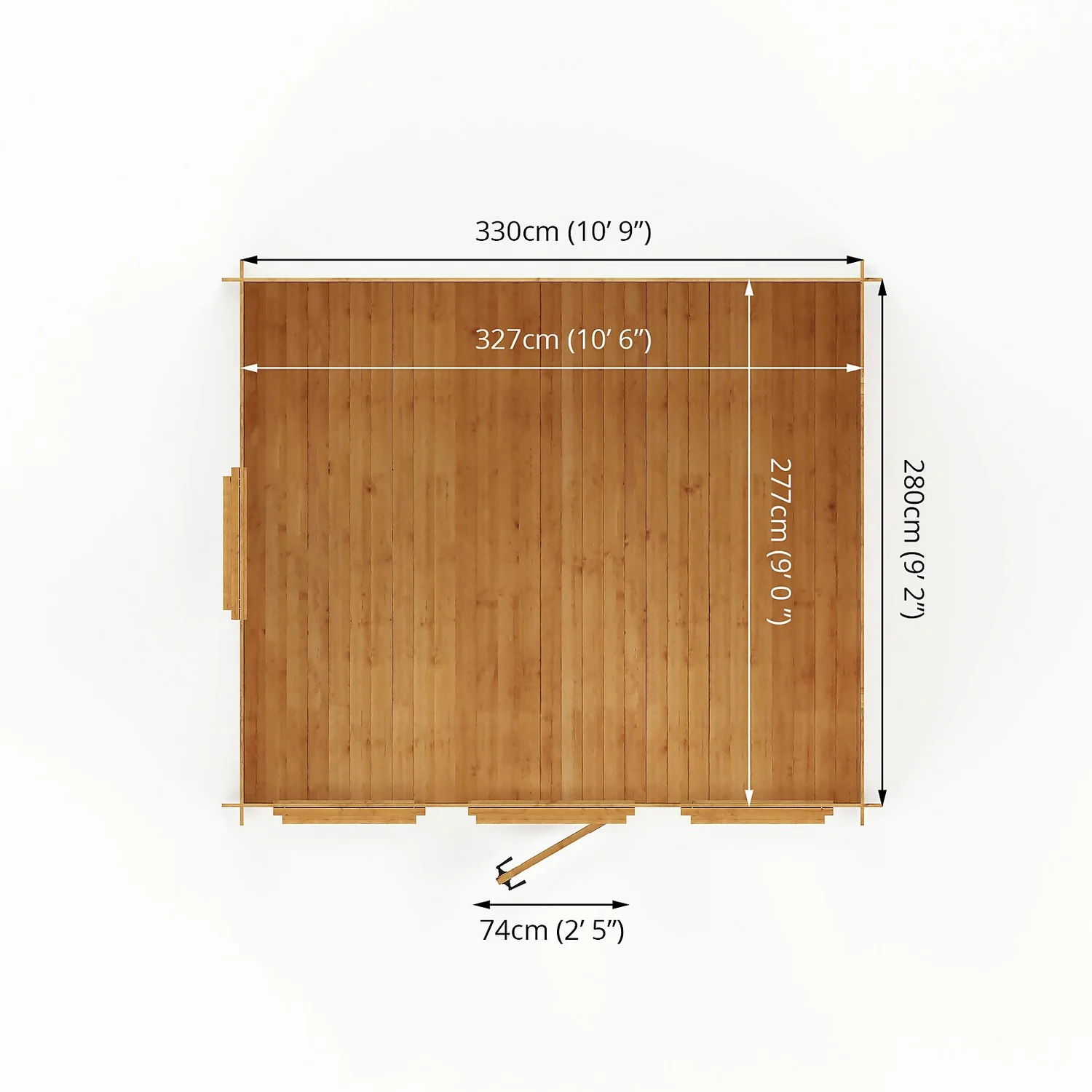 Mercia 3.5 X3m 19mm Log Cabin (Installed) 12 Mercia 3.5 X3m 19mm Log Cabin (Installed) - Image 10