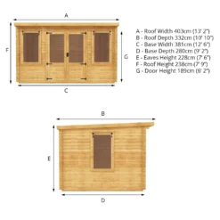 Mercia 4 X 3m 19mm Log Cabin -Lifetime Sales 12888476 2035023719112008