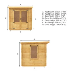 Mercia 2.4 X 2.4m 19mm Log Cabin (Installed) -Lifetime Sales 12888477 1805023718483691
