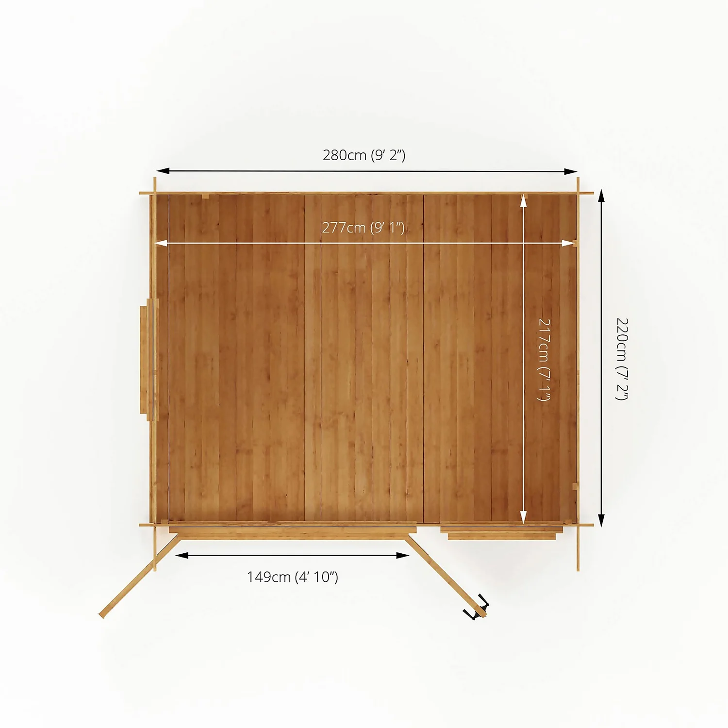 Mercia 3 X 2.4m 19mm Log Cabin 12 Mercia 3 X 2.4m 19mm Log Cabin - Image 10