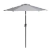 None 2.1m Crank & Tilt Parasol Light Grey - Dia. 38mm -Lifetime Sales 12888557 1164843673582031